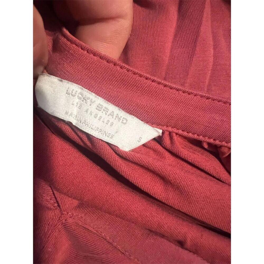 Lucky Brand Women's Long Sleeve V-Neck Blouse Pink Size S - Picture 6 of 8